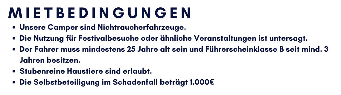 Mietbedingungen